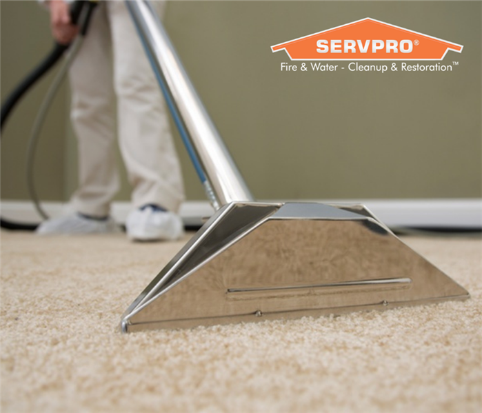 Carpet being cleaned with SERVPRO Vacuum
